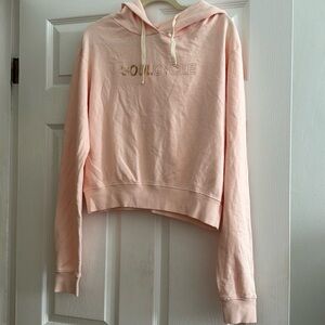 pink SoulCycle hoodie